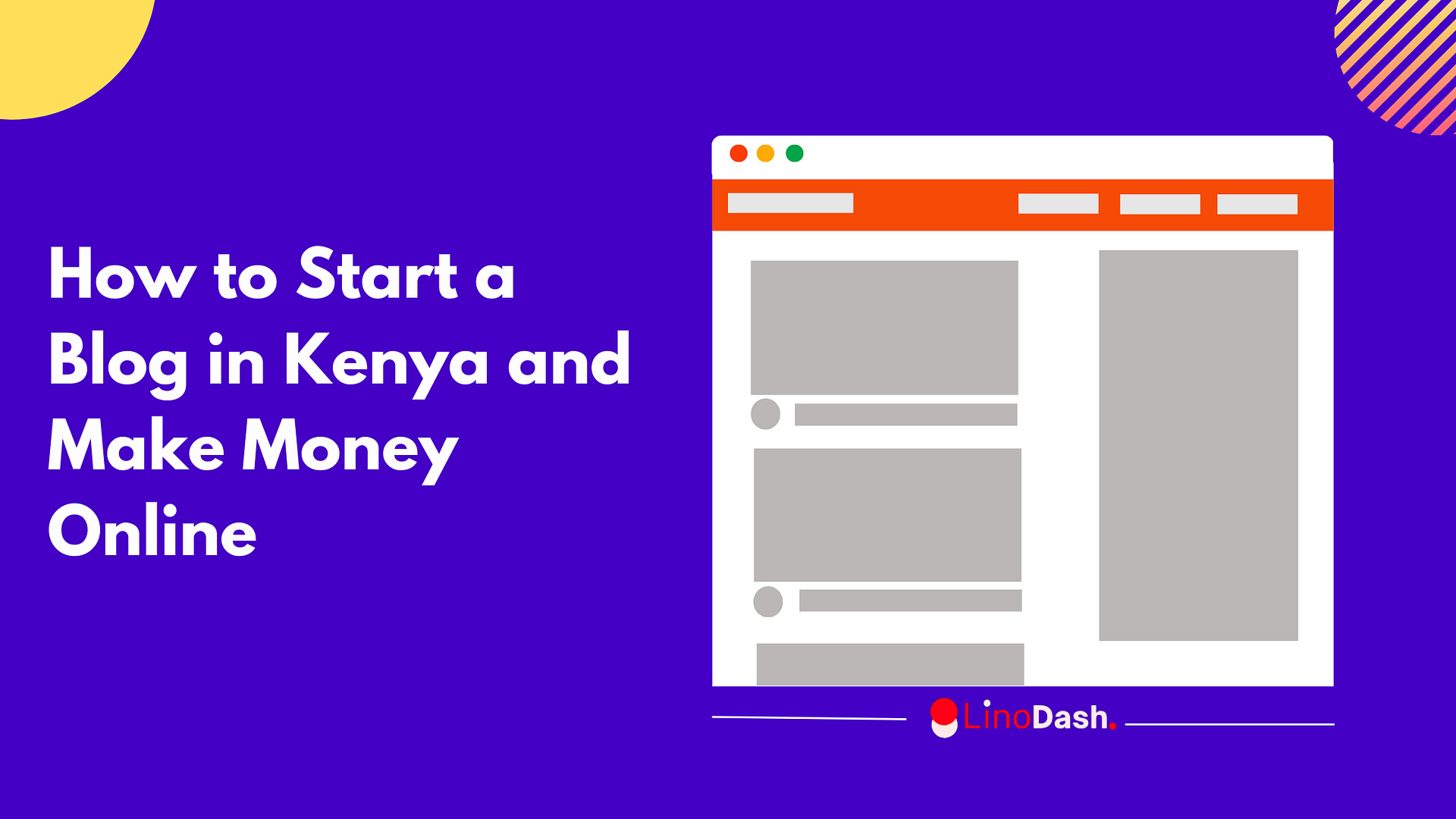 A featured image for the post "How to start a blog in Kenya and make money online in Kenya"