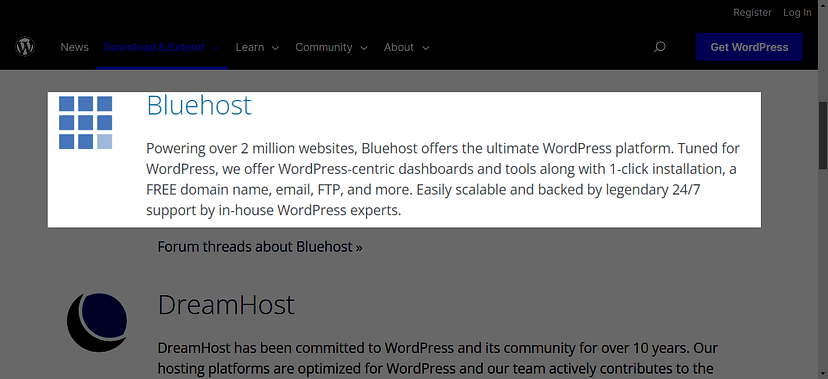 Bluehost is a recommended WordPress Hosting